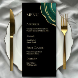 Smaragdgrün agdschwarz menükarte