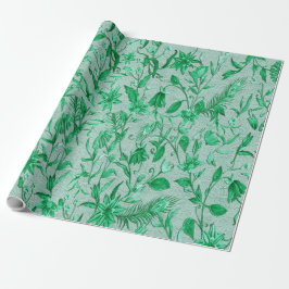 Smaragdgrün auf einer Skulpturenstruktur Geschenkpapier
