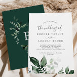 Smaragdgrün die Hochzeit von Einladung<br><div class="desc">Diese smaragdgrüne Hochzeitseinladung ist perfekt für eine Hochzeit. Das elegante und dennoch rustikale Design besticht durch stimmungsvolle,  dunkelgrüne Blätter und Eukalyptus mit einem modernen böhmischen Waldgefühl.</div>