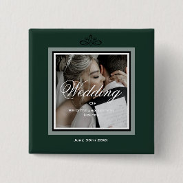 Smaragdgrün individuell anpassbare 50. Hochzeit Button