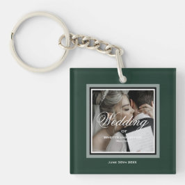 Smaragdgrün individuell anpassbarer Hochzeitsstift Schlüsselanhänger