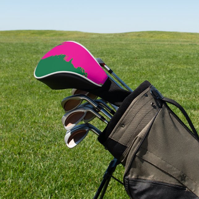 Smaragdgrün   RosaSplash Golf Headcover (In SItu)