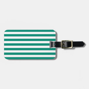 Smaragdgrün Stripes Muster Gepäckanhänger
