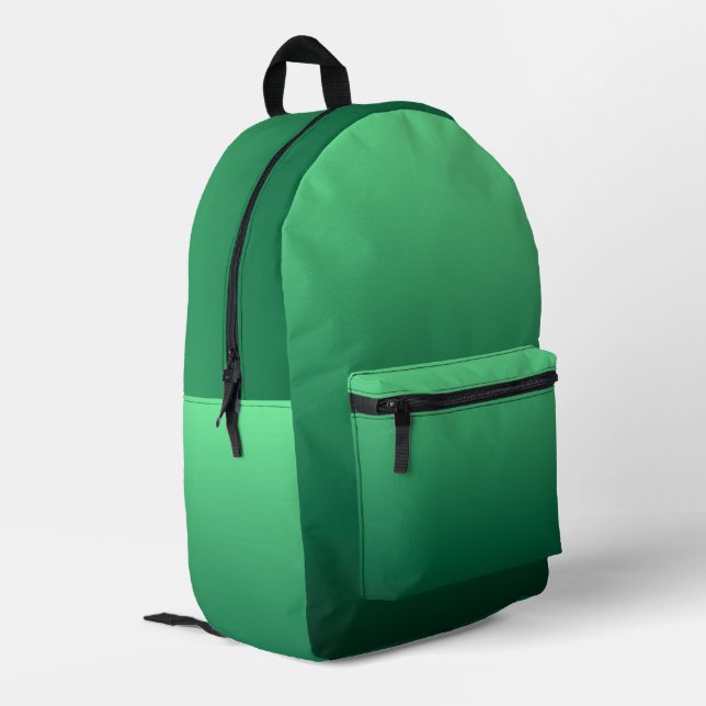 Smaragdgrün-Töne  Bedruckter Rucksack (Rückseitige Ecke links)