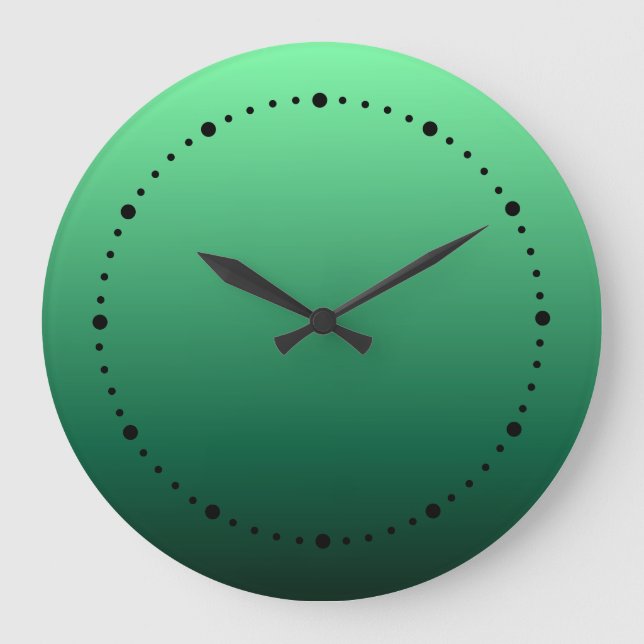 Smaragdgrün-Töne  Große Wanduhr (Vorderseite)