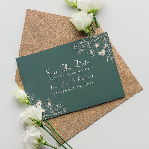 Smaragdgrün und Gold Hochzeit - Heiratsantrag Term Save The Date