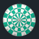 Smaragdgrün und weiß dartscheibe<br><div class="desc">Emerald Green und White Dart Board</div>