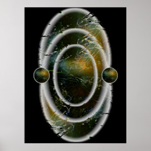 SMARAGDgrün-WASSER-FANTASIE, VERSION 3 Poster