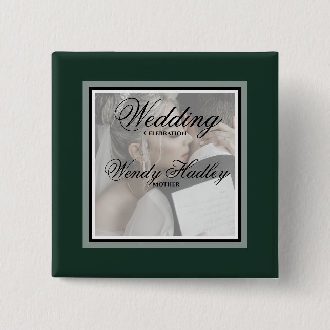 Smaragdgrüne, anpassbare Schaltfläche für den Name Button (Vorderseite)