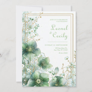 Smaragdgrüne durchscheinende Christrose Botanische Einladung