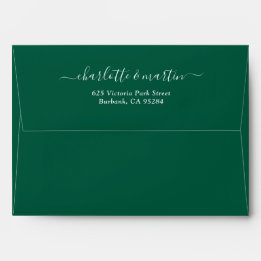 Smaragdgrüne elegante Schrift Hochzeit