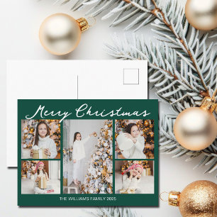 Smaragdgrüne Frohe Weihnachten Foto Collage