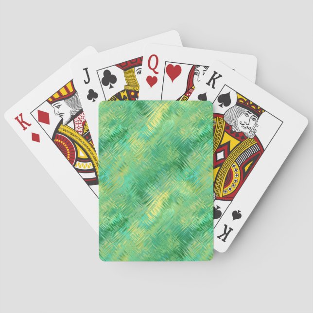 Smaragdgrüne Glastextur Spielkarten (Rückseite)