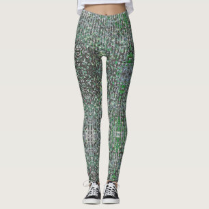 Smaragdgrüne glitzernde Glitzer-Sequenzen Leggings