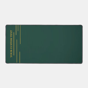 Smaragdgrüne goldene geometrische personalisierte schreibtischunterlage