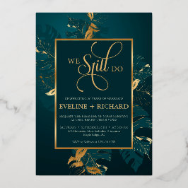 Smaragdgrüne Goldfolie machen wir noch immer versp Folieneinladung