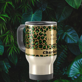 Smaragdgrüne Goldleopard-Geparden Kaffeetasse