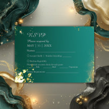 Smaragdgrüne Goldschmucktöne Hochzeit