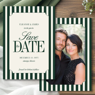 Smaragdgrüne Hochzeit im Stil des alten Geldes Save The Date