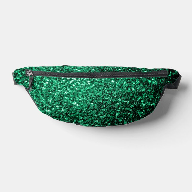 Smaragdgrüne Imitate Glitzer Glitzern Bauchtasche (Ablage )