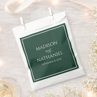 Smaragdgrüne klassische minimalistische elegante H Geschenktütchen