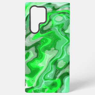 Smaragdgrüne Marmortextur Abstrakte Flüssigfarbe Samsung Galaxy Hülle