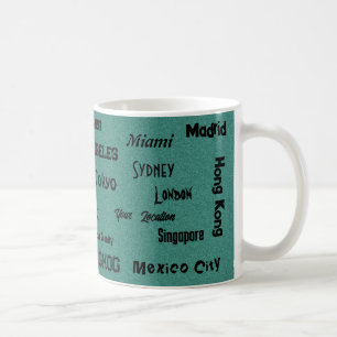 smaragdgrüne Megastadt Kaffeetasse