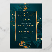 Smaragdgrüne Monsterfolie Save the Date