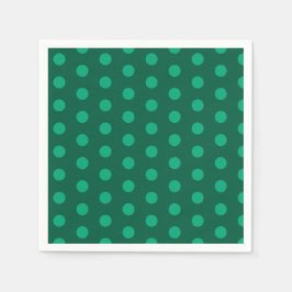 Smaragdgrüne Polka-Punkte Serviette