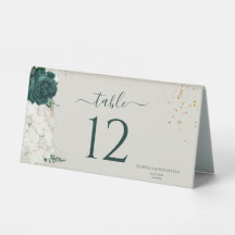 Smaragdgrüne Romantische Rosen Florale Hochzeit