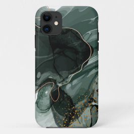 Smaragdgrüne und goldene Marmorplatte, Marmorhinte Case-Mate iPhone Hülle