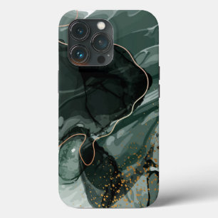 Smaragdgrüne und goldene Marmorplatte, Marmorhinte Case-Mate iPhone Hülle