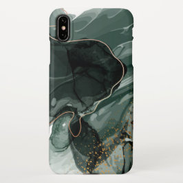 Smaragdgrüne und goldene Marmorplatte, Marmorhinte iPhone Hülle