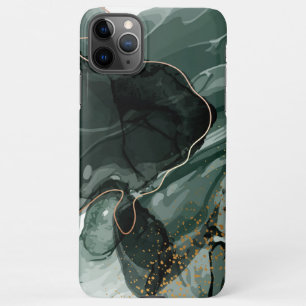 Smaragdgrüne und goldene Marmorplatte, Marmorhinte iPhone 11Pro Max Hülle