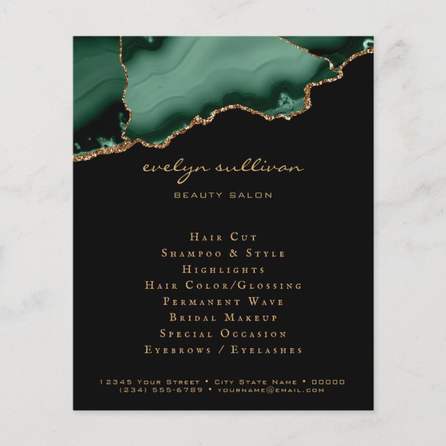 smaragdgrüner Flyer (Vorne)