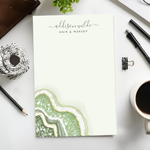 Smaragdgrüner Glitter-Achat-Geode Luxus-Business Post-it Klebezettel