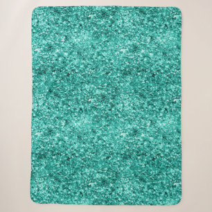 Smaragdgrüner Glitter-Geburtstag Sherpadecke