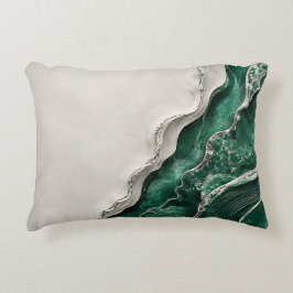 Smaragdgrüner Marmor Abstracte Natur Dekor Kunst Dekokissen