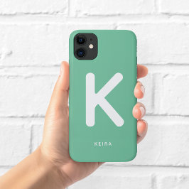 Smaragdgrüner Monogramm-Handyhülle Case-Mate iPhone Hülle