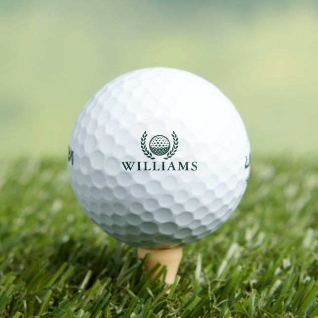 Smaragdgrüner personalisierter Namens-Monogramm-Kr Golfball (Insitu T-Shirt)