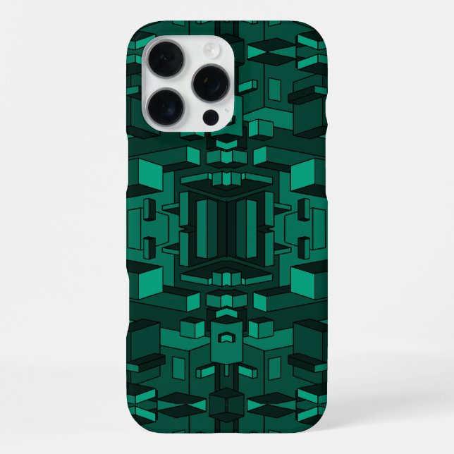 Smaragdgrüner Telefon Case iPhone 16 Pro Max Hülle (Rückseite)