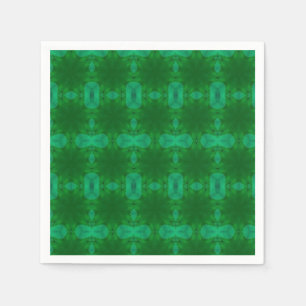 Smaragdgrünes geometrisches Design Serviette