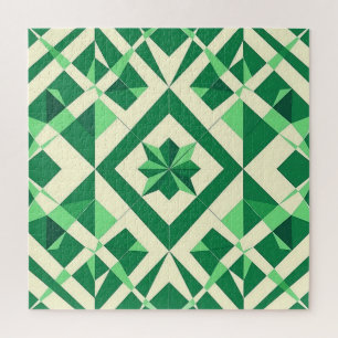 Smaragdgrünes geometrisches Sternmuster