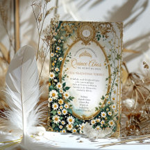 Smaragdgrünes Gold Quinceanera Spanisches Sweet 15