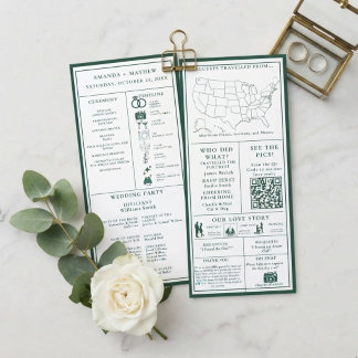 Smaragdgrünes Hochzeitsinfografik-Programm