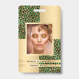Smaragdgrünes Leopard Gold Foto Schönheit Ausweis