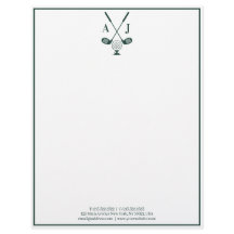 Smaragdgrünes Monogramm Golf