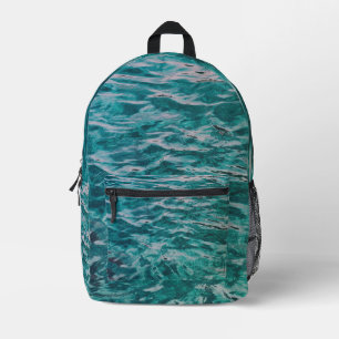 Smaragdwellen im Ozean Bedruckter Rucksack