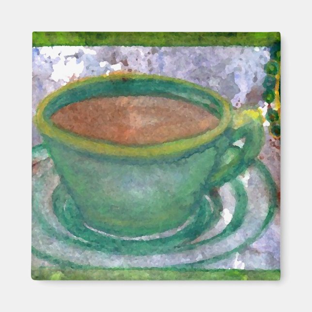 Smarald Coffee CricketDiane Kaffeekunst Magnet (Vorne)