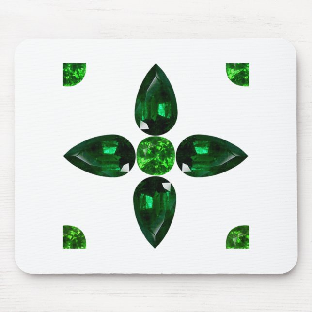 Smarald Gemstone Art, grün Mousepad (Vorne)